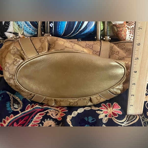 Stunning Gucci Guccisima Crystal Abbey tote & horseshoe cream wallet. Both EUC! - Picture 9 of 16